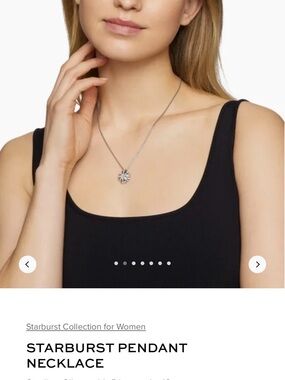 David Yurman Sterling Silver Starburst Pendant Necklace 💯 Authentic!!